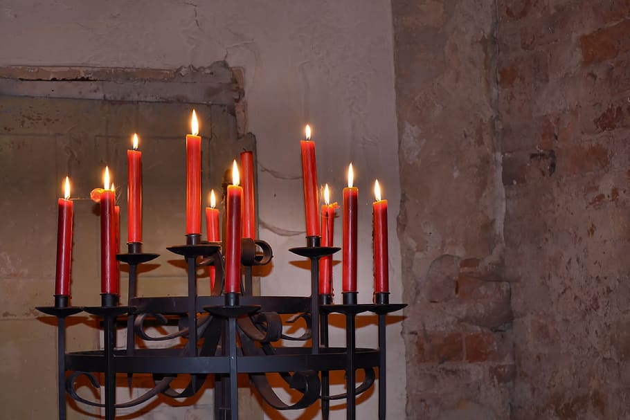 candlestick, candlelight, flame, burn, mood, fire, burning HD wallpaper