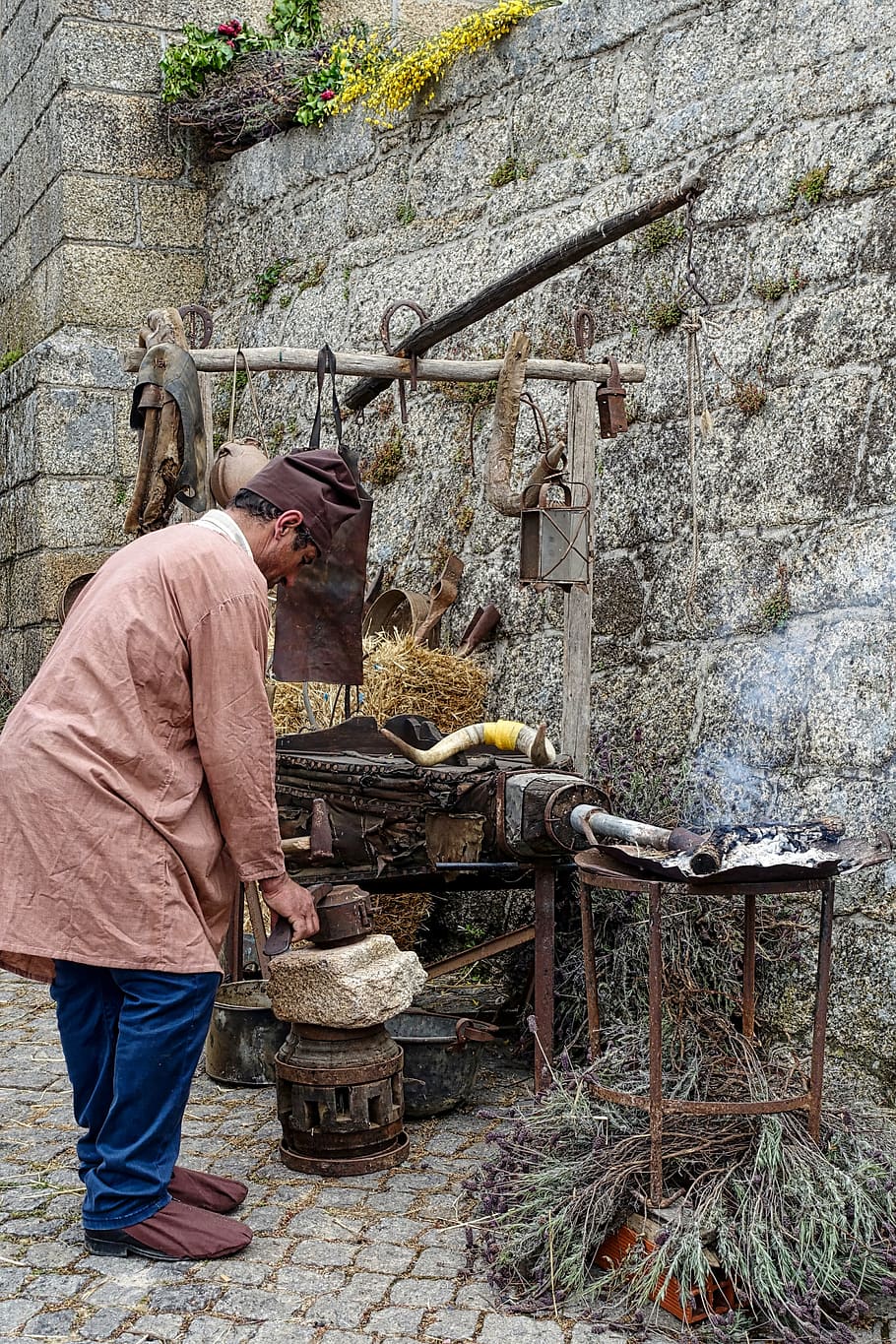 metal worker, historical, vintage, forge, craft, blacksmith