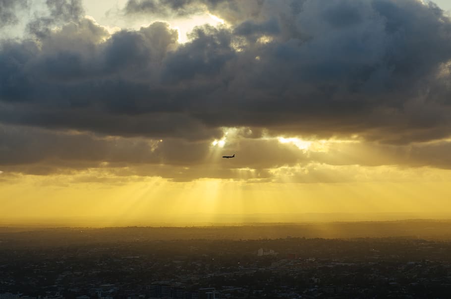 sky, sun rays, clouds, light, bright, weather, nature, sunshine HD wallpaper
