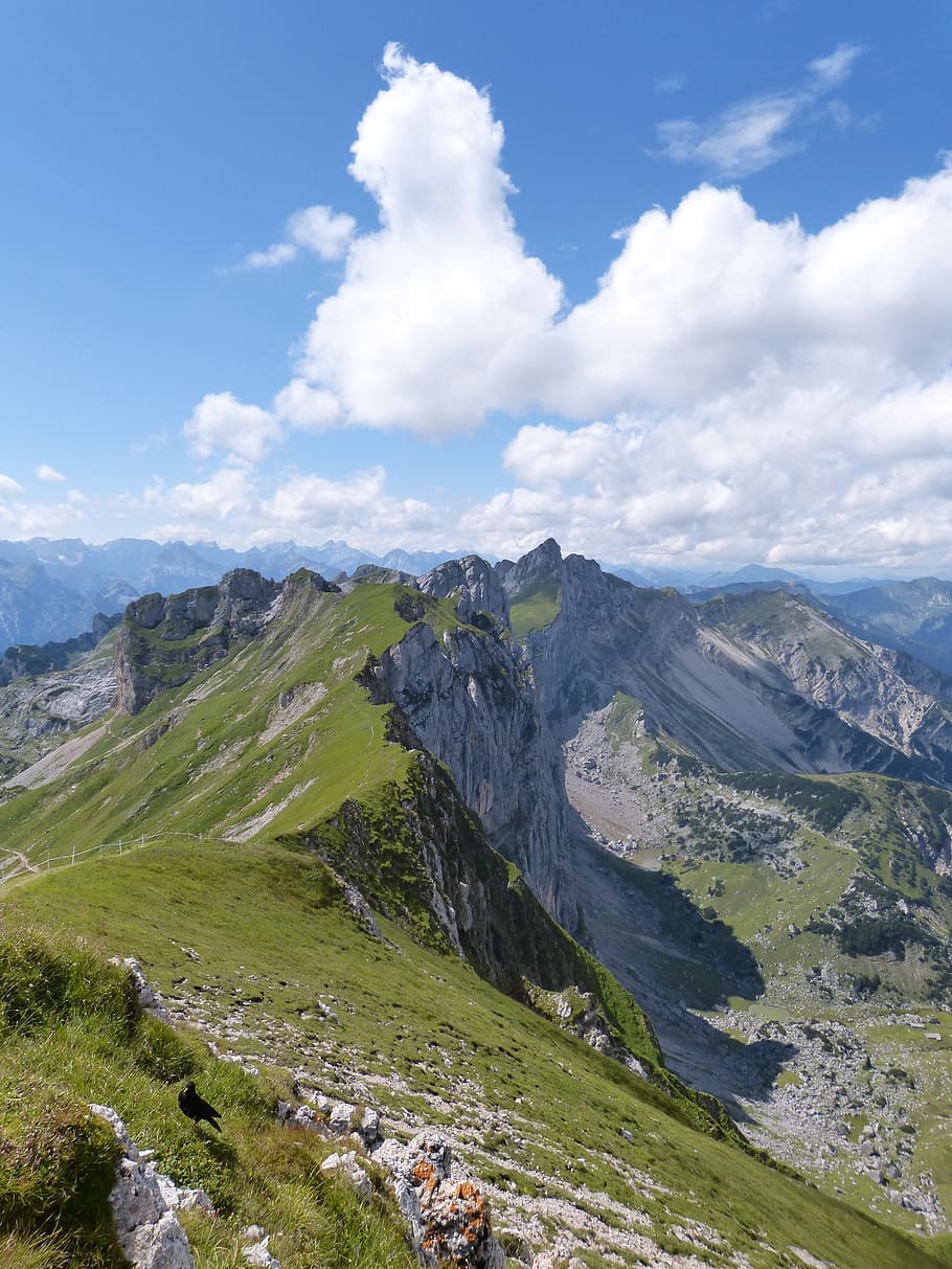 alpine, mountains, summer, view, beauty in nature, environment HD wallpaper