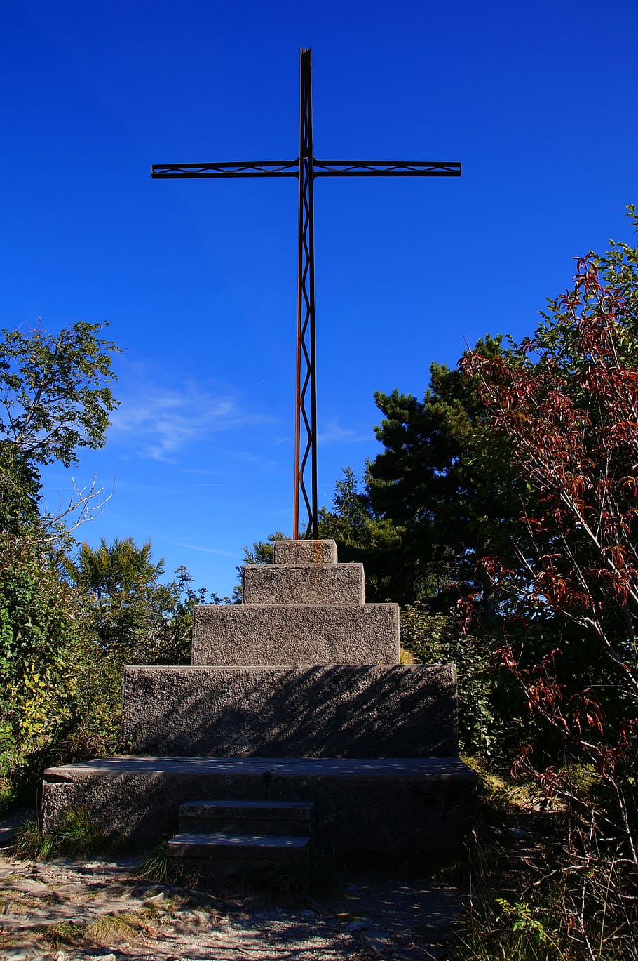 Summit Cross, Cross, Cross, Garda, Tignale, lombardy, mood HD wallpaper