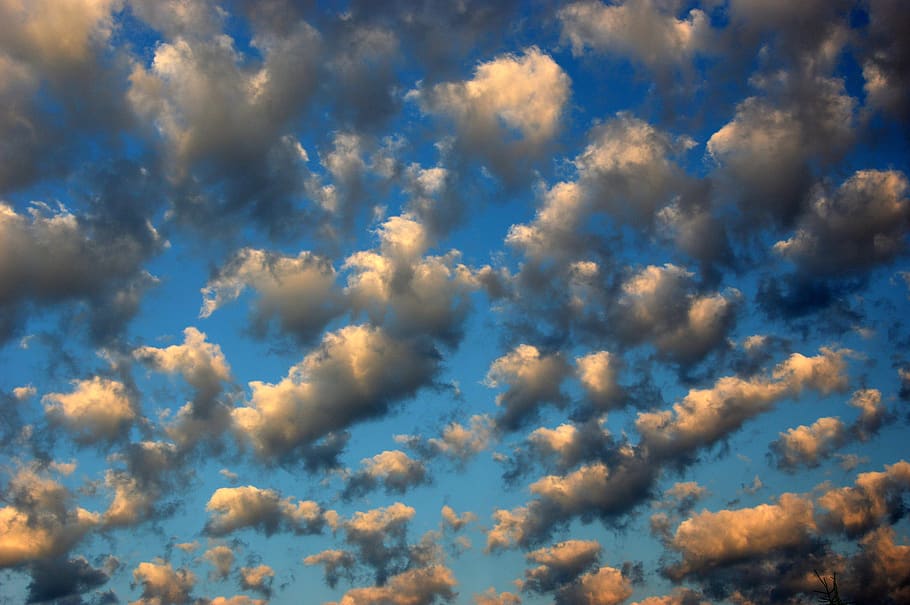 sky, clouds, weather, nature, cloud - sky, blue, beauty in nature HD wallpaper
