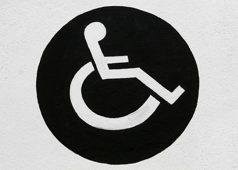 disable symbol, access, accessible, armchair, background, black, HD wallpaper