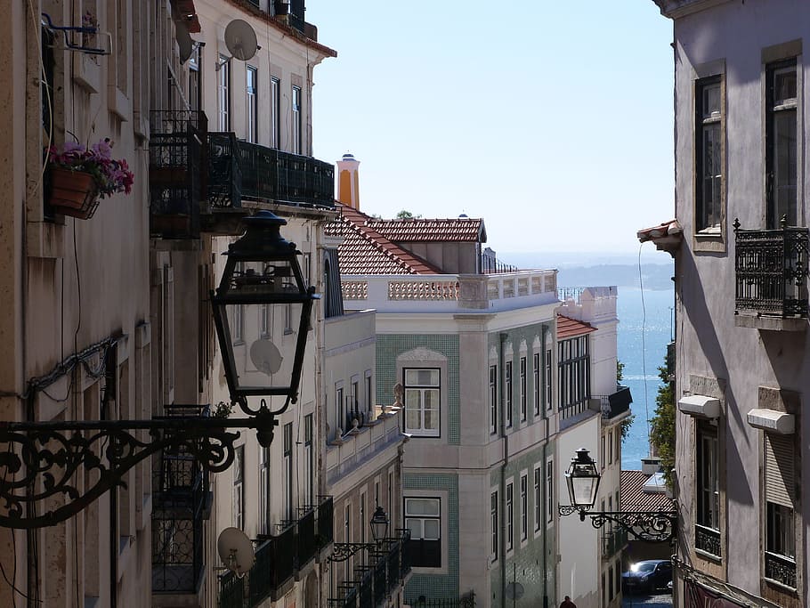 lisbon, sea, lisboa, building exterior, architecture, built structure HD wallpaper
