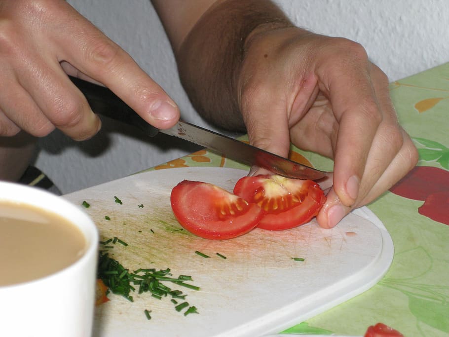 Cut, Tomatoes, Cook, Preparation, Eat, kitchen, vegetables HD wallpaper
