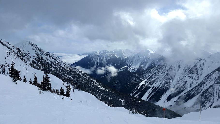 Hd Wallpaper Rocky Mountains Canada Kicking Horse Snowy Mountains Winter Wallpaper Flare