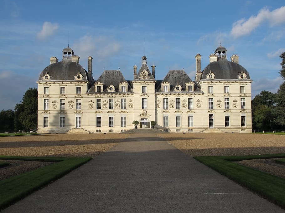 Domaine De Cheverny Loire, Castle, france, castle in france, places of interest, HD wallpaper