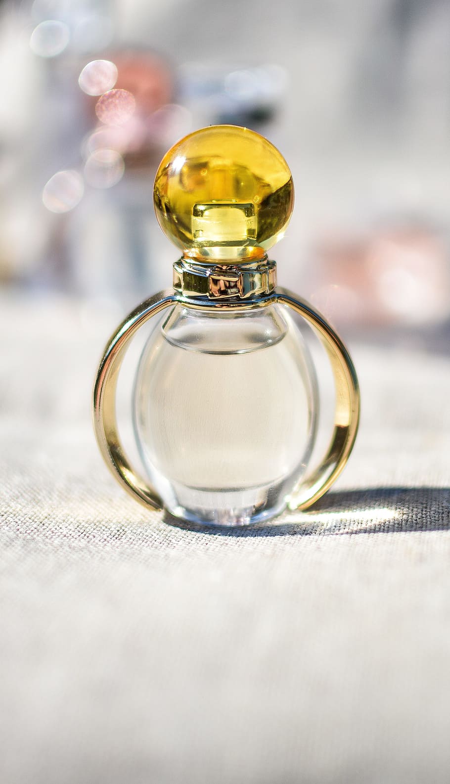 Hd Wallpaper Yellow Glass Perfume Bottle Scent Aroma Smell Fragrance Spray Wallpaper Flare