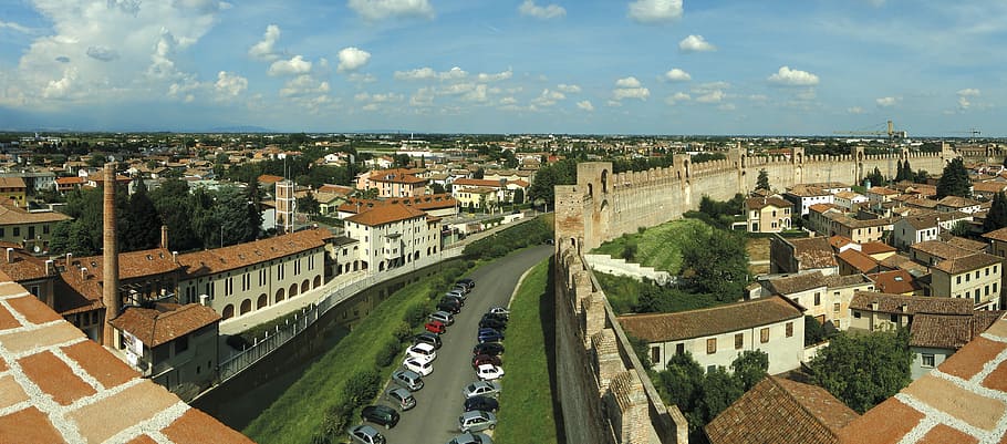 citadel, padova, veneto, overview, architecture, italy, walls, HD wallpaper