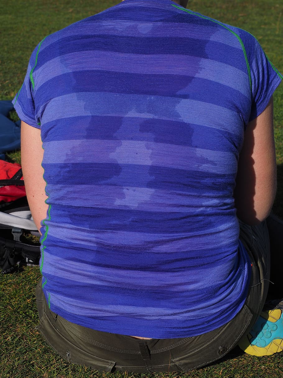 person in purple striped cap-sleeved top, Sweat, Welding, Margins HD wallpaper