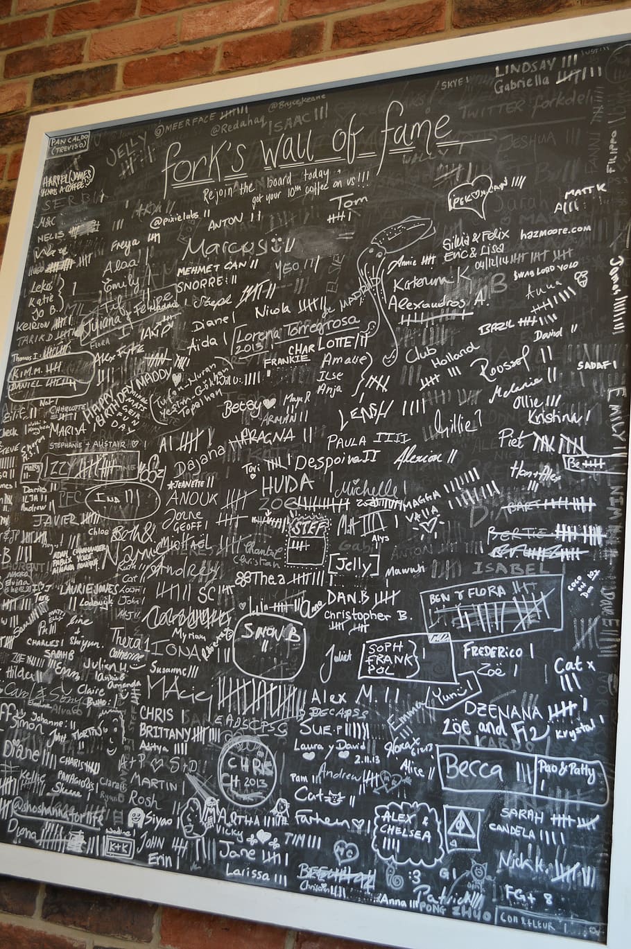 chalk board, names, blackboard, indoors, communication, text HD wallpaper