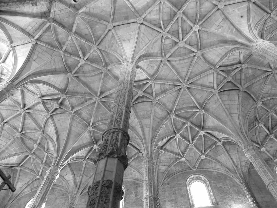 Perspective, Building, Structure, ceiling details, interior HD wallpaper