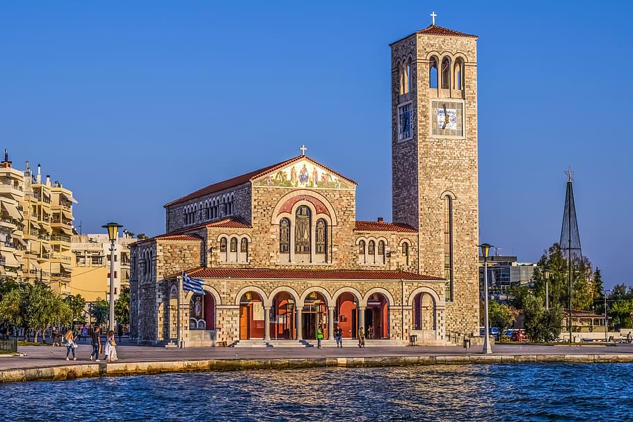 greece, volos, ayios konstantinos, church, orthodox, architecture