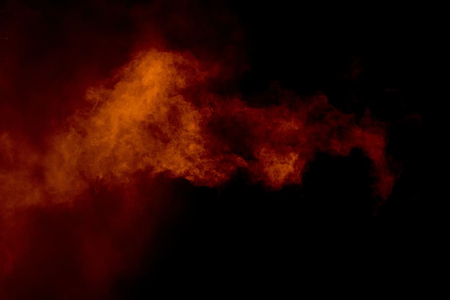 brown smoke on black background, red smoke with black background HD wallpaper