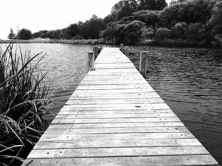 River, Jetty, Wood, Pier, Landscape, lake, water, wood - material HD wallpaper
