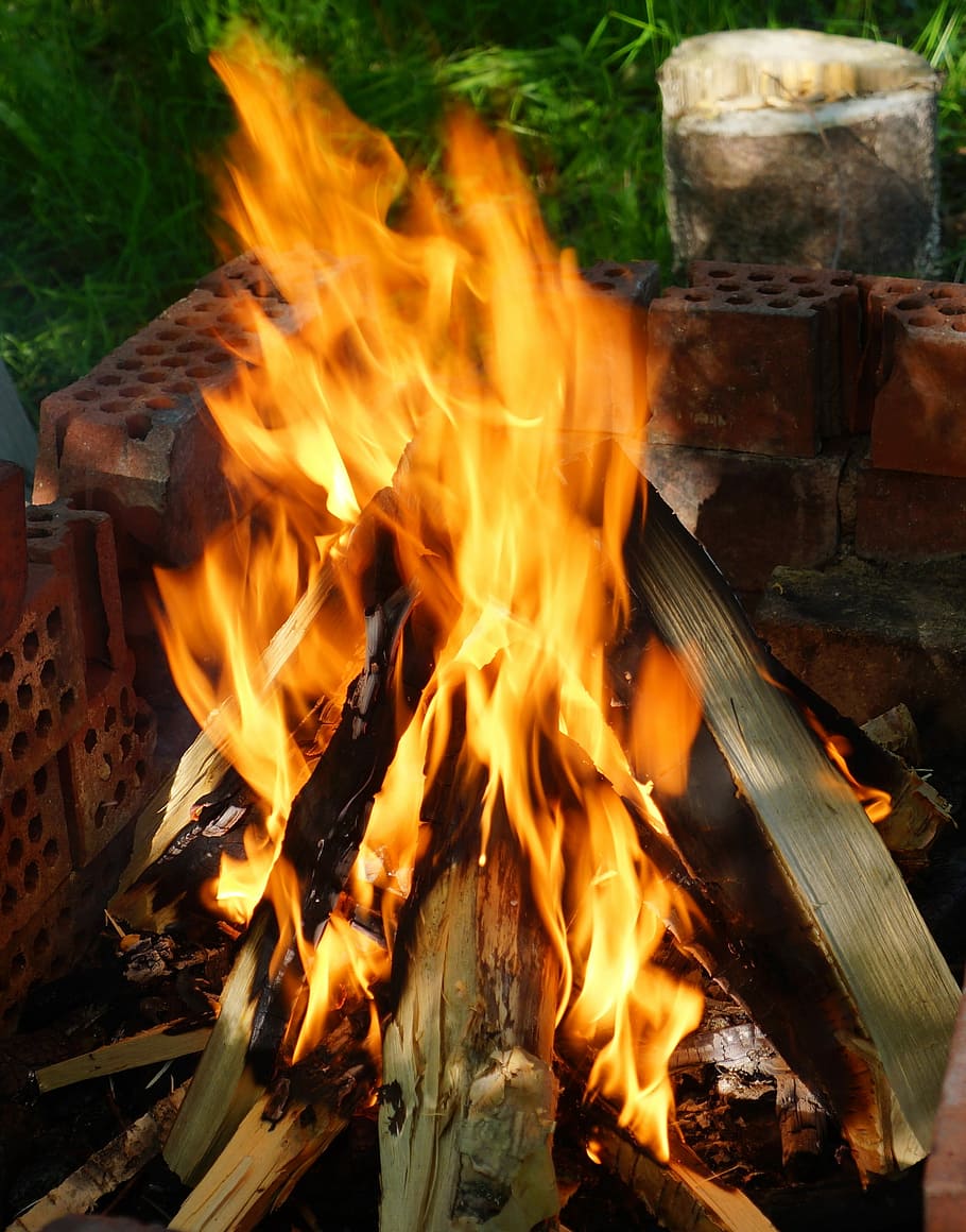Fire, Burn, Campfire, Flame, Camping, heat - temperature, burning HD wallpaper