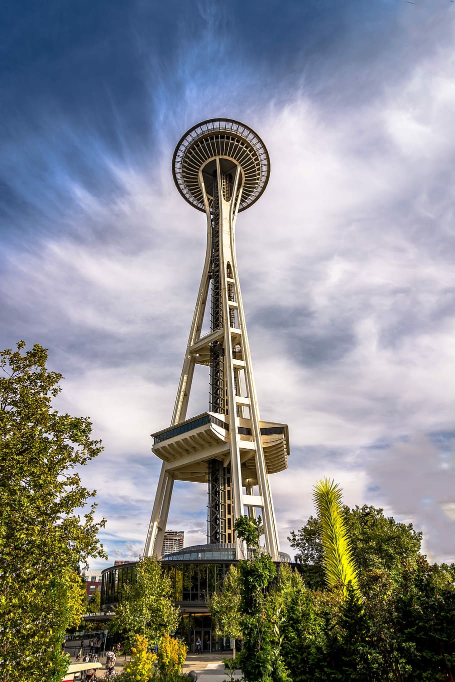 low angle photography of Space Needle during daytime, space needle in bottom view shot