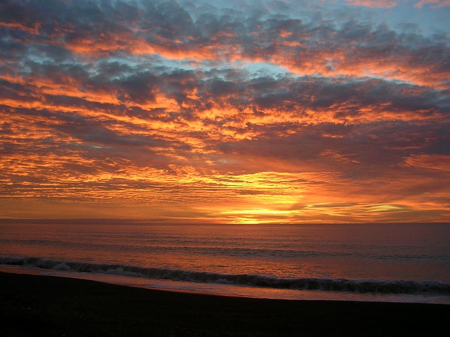 Sky, Sunrise, Sunset, Dawn, Dusk, Clouds, horizon, orange, peaceful HD wallpaper