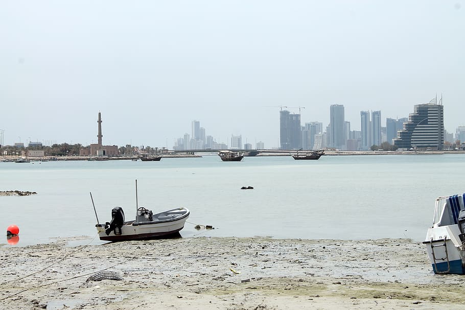 muharraq, manama, bahrain, gulf, kingdom of bahrain, sea, boat, HD wallpaper