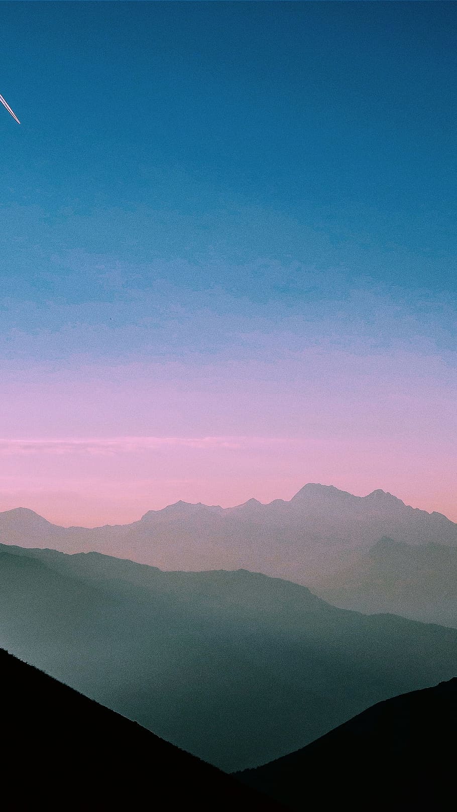 silhouette of mountains during sunset, nature, landscape, summit HD wallpaper