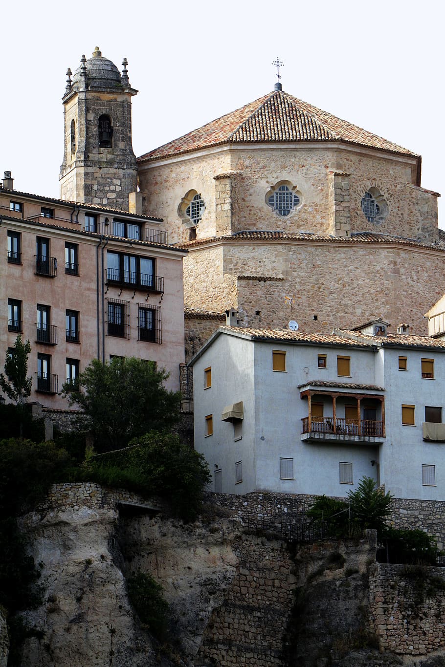 cuenca spain, cliffs, church, hotel, posada, europe, castilla HD wallpaper