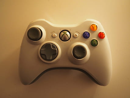 white Xbox 360 wireless controller, video games, fun, entertainment HD wallpaper