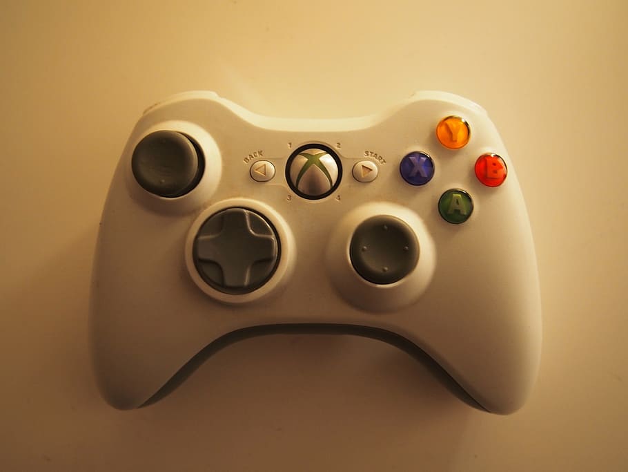 white Xbox 360 wireless controller, video games, fun, entertainment, HD wallpaper