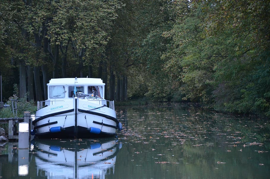 barca, river, boat, water, landscape, nature, lake, adventure HD wallpaper