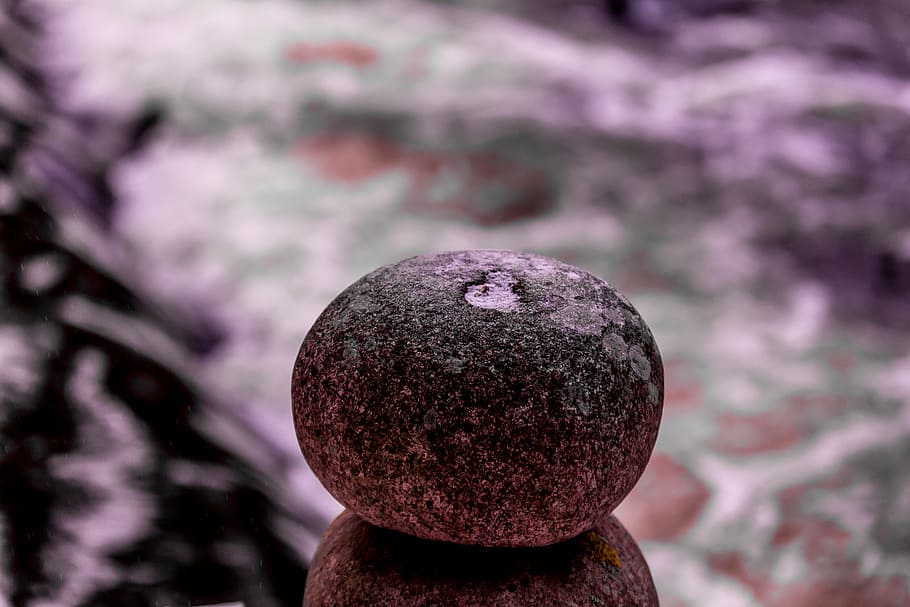 stone, water, river, beach, focus on foreground, close-up, outdoors HD wallpaper
