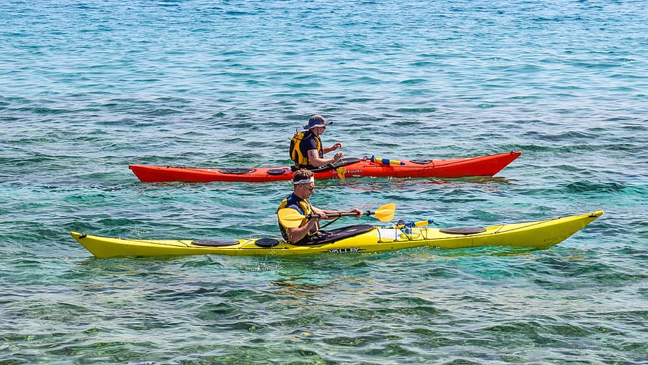 sea, people, water, ocean, active, activity, kayak, kayaking HD wallpaper