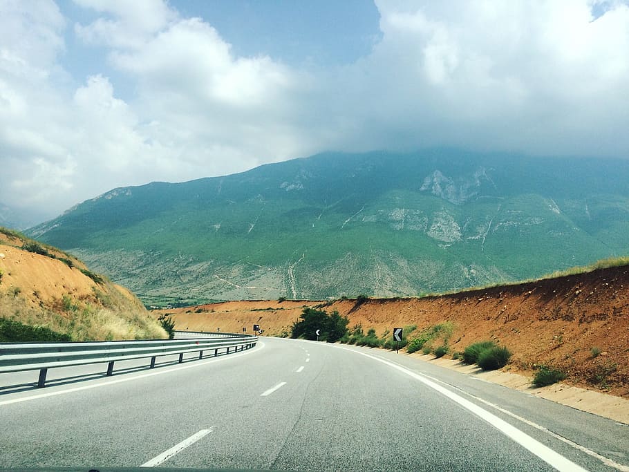 Road, Journey, Landscape, nature, highway, asphalt, mountain HD wallpaper