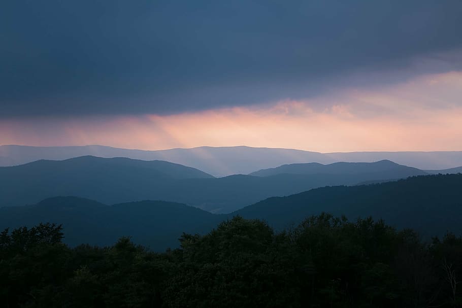 mountains, dusk, cloud, evening, scenic, twilight, skyline HD wallpaper
