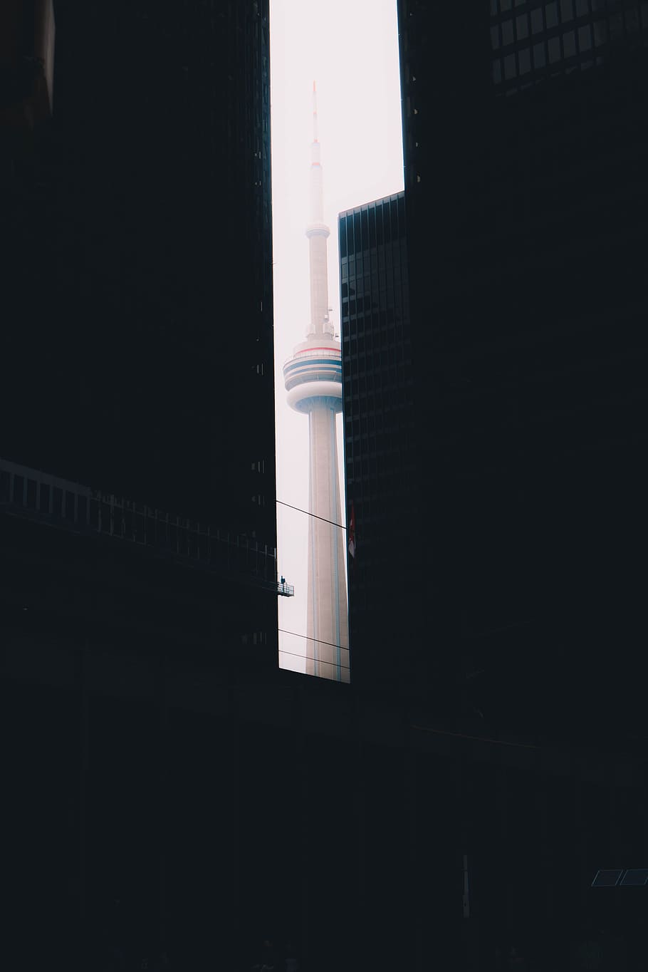 CN Tower, Toronto, Canada, photo of white tower, urban, building HD wallpaper