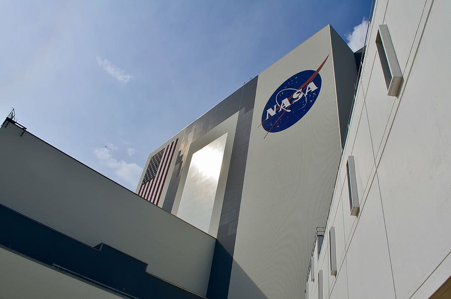 nasa, large, building, science, space, mission, sign, sky, architecture HD wallpaper