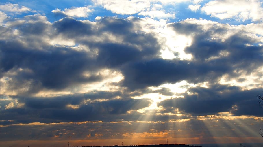 sunset, clouds, light, nature, cloud - sky, beauty in nature HD wallpaper