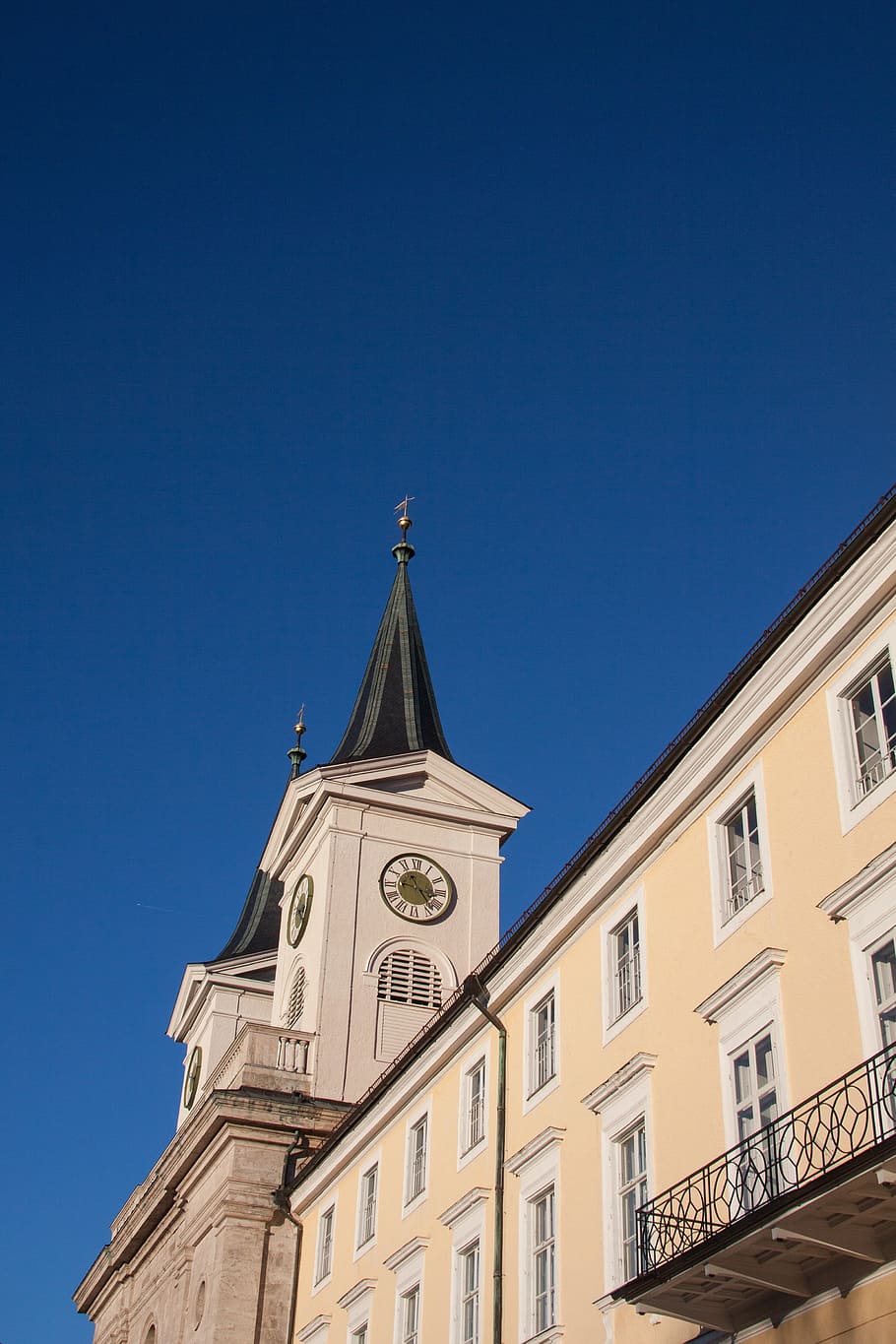 Monastery, Church, Steeples, church steeples, pointed, clock tower HD wallpaper