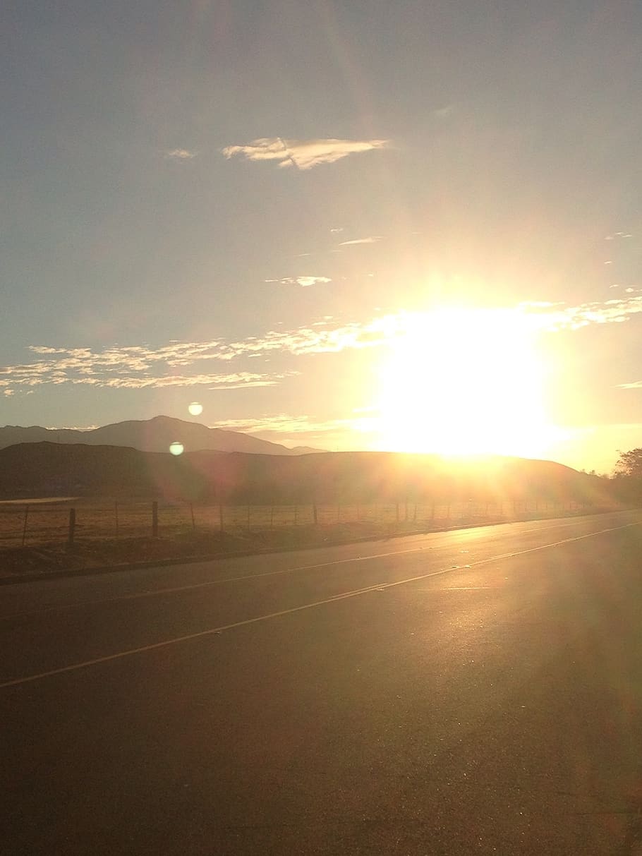 HD wallpaper sunrise beaumont morning road sky clouds