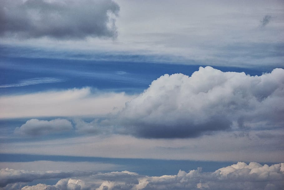 clouds, sky, cloud cover, blue sky, nature, weather, cloud - Sky HD wallpaper