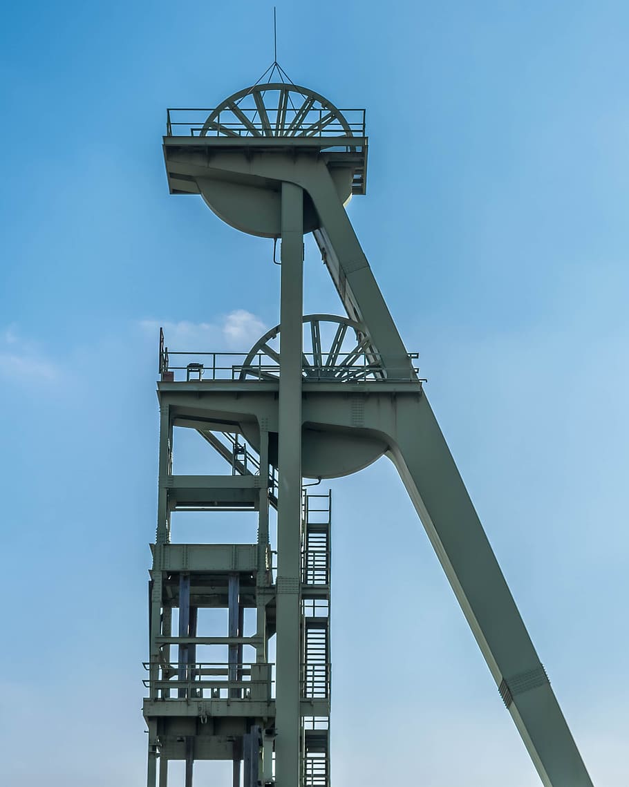 headframe, bill, mining, ruhr area, mine, duisburg, industrial plant HD wallpaper