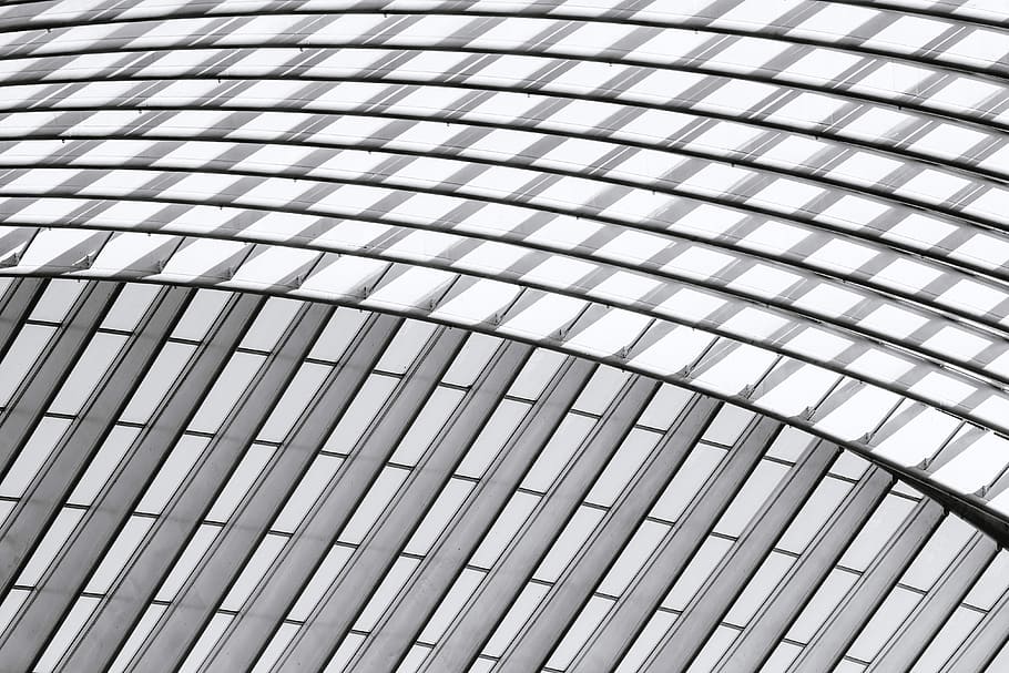low-angle photography of building ceilign, window, glass, architecture HD wallpaper