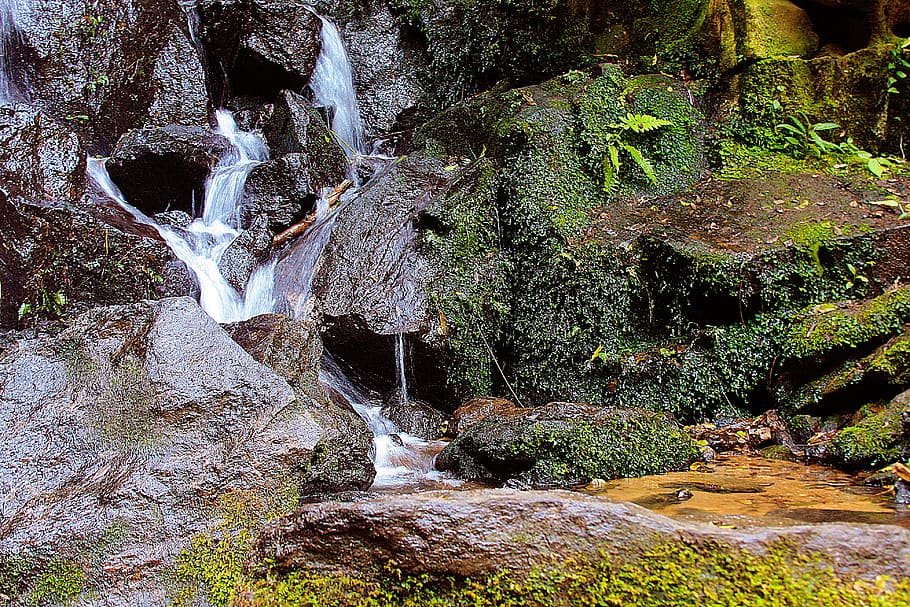 waterfall, nature, cascade, landscape, agua, movement, brazil HD wallpaper
