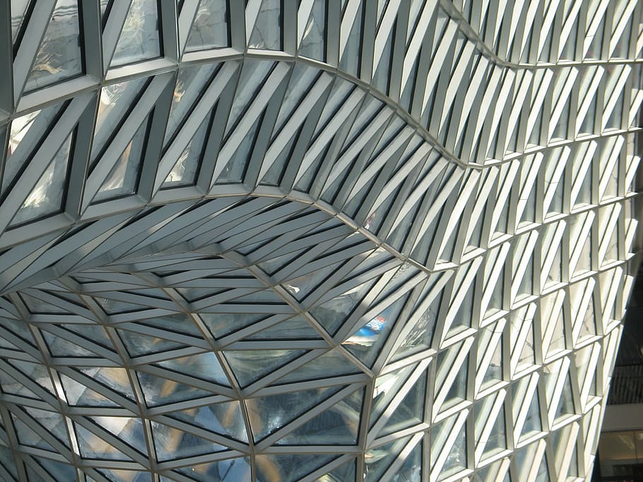 architecture, window, about, glass roof, facets, strive, bent, HD wallpaper