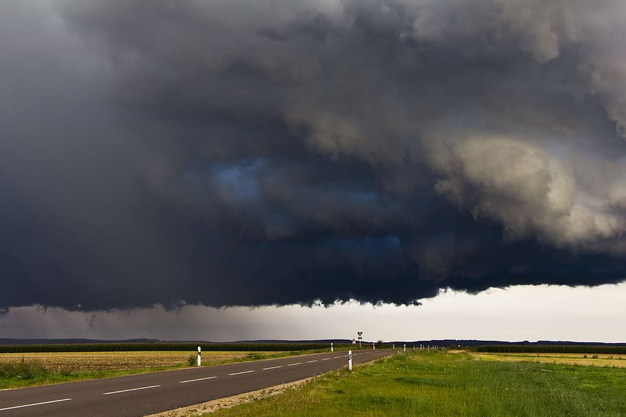 cumulonimbus, storm hunting, meteorology, thunderstorm, back, HD wallpaper