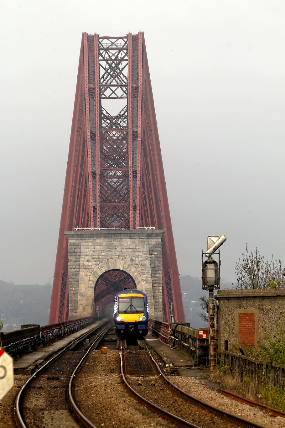 bridge, railway, scotland, forth, river, train, transport, transportation HD wallpaper