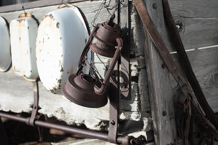 rusty, old, antique, lantern, hanging, lighting equipment, no people HD wallpaper