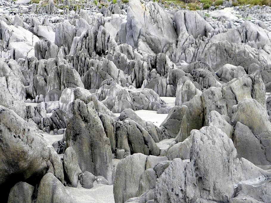 rock, structure, nature, stone, landscape, rock - object, solid HD wallpaper
