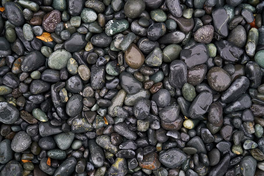 stone, gravel, texture, beach, wet, grey, black, kennedy, sarmiento, HD wallpaper
