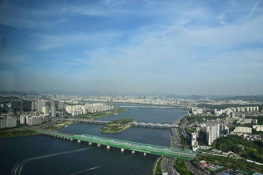 South Korea, Han River, River, City, south korea han river, HD wallpaper