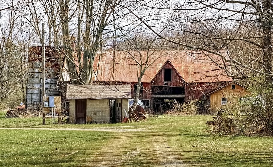 barn, rustic, barns, ohio, digital art, rural, scenic, country HD wallpaper