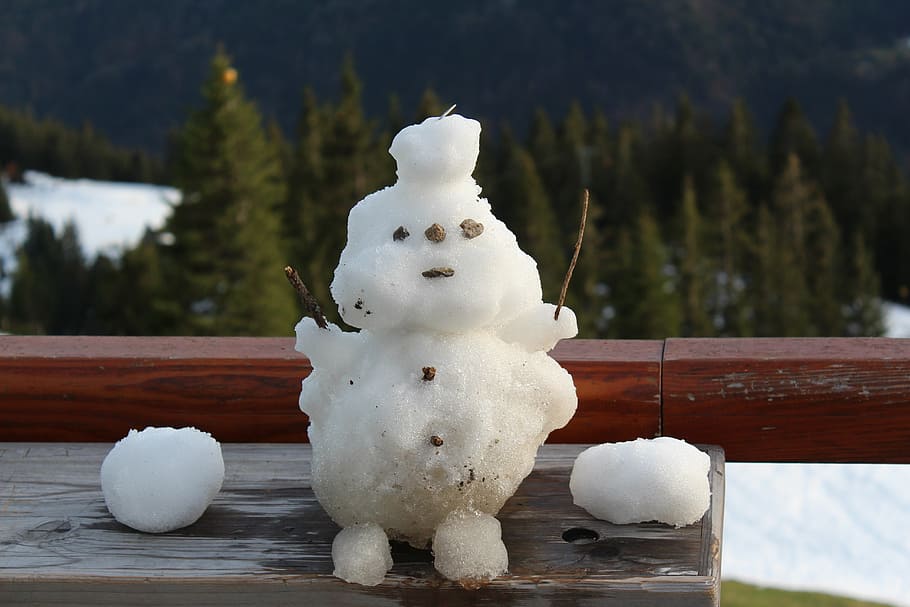snow, snow man, winter, wintry, branches, winter icon, cold HD wallpaper